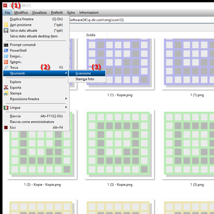 Come posso avviare una scansione in Esplora file su Windows